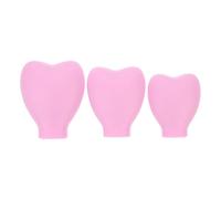 CRILSTYLEO Practical Brush Cover Set 3pcs Makeup Brush Silicone Covers Anti-dust Creative Design Pink for Outdoor Use