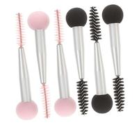 CRILSTYLEO Professional Makeup Sponge Brush Set 6pcs Mushroom Head Brush Eyebrow Shadow Applicators Cotton Makeup Sponges for Face
