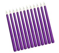 CRILSTYLEO Realistic Simulation Candle Lamp 12pcs Led Flameless Taper Candles Long Design for Christmas Decor