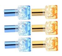 CRILSTYLEO Retro Perfume Bottles 6 Pack Essential Oil Holder Refillable Perfume Atomizer 10ml Mini Bottles Random Color