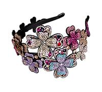 CRILSTYLEO Rhinestone Flapper Headband for Women Vintage Elastic Hair Accessory Non- Wide Band for Weddings Parties and Festivals Adds Charm and Elegance to Any Hairstyle