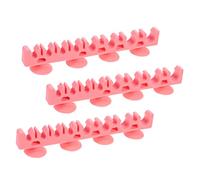 CRILSTYLEO Silicon Drying Brush Holder Set 3pcs Makeup Brush Drying Rack Brush Organizer Safe for Boys and Girls Adults Pink