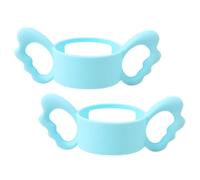 CRILSTYLEO Silicone Baby Bottle Holders 2 Pack Universal Feeding Bottle Handles for Newborns Comfortable Grip
