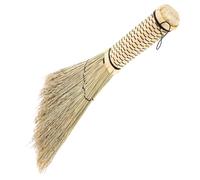 CRILSTYLEO Small Corn Whisk Broom Handcrafted Woven Dust Sweeper for Bedrooms Sofas and Carpets Mini Cleaning Tool for Hard Reach Areas