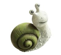 CRILSTYLEO Solar Powered Simulation Snail Sculpture Outdoor Garden Decor Resin Decorative Figurine for Courtyard Lighting and Creative Home Accent