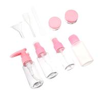 CRILSTYLEO Travel Toiletries Set 10 Pcs Reusable Bottles Plastic Travel Bottles for Shampoo Lotion Body Wash Leakproof (Nude)