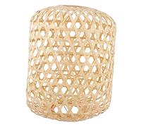 CRILSTYLEO Vintage Bamboo Weaving Lampshade Handcrafted Ceiling Lamp Cover for Bedroom Dining Room and Kitchen Elegant Natural Light Diffuser for Cozy Atmosphere
