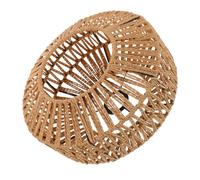 CRILSTYLEO Vintage Industrial Black Iron Frame Paper Rope Lampshade Handmade Flat Rattan Pendant Light Shade for Kitchen Dining Room Rustic Floor Lamp Cover Creating Cozy Ambient Lighting