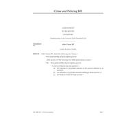 Crime and Policing Bill Amendment to be moved on report [Supplementary to the Corrected Sixth Marshalled List] (House of Lords) HLB 167 VI Corrected a