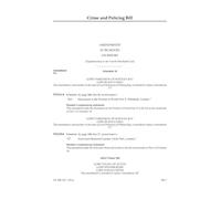 Crime and Policing Bill Amendments to be moved on report [Supplementary to the Fourth Marshalled List] (House of Lords) HLB 167 IV a