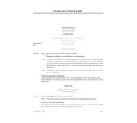 Crime and Policing Bill Amendments to be moved on report [Supplementary to the Second Marshalled List] (House of Lords) HLB 167 II c