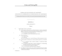 Crime and Policing Bill Marshalled List of motions and amendment to be moved on consideration of Commons reason and amendments (House of Lords) HLB 194 I