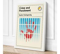 Crime and Punishment Canvas Wall Art Print 36x24 Inch