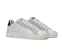 Crime London, Blade Fashion Leather Trainers, white black, 10 UK