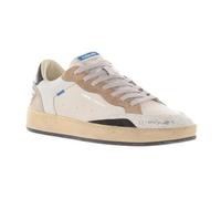Crime London, Chelsea Fashion Fashion Sneakers, White Black Beige, 9.5 UK