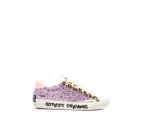 Crime London Distressed glitter leopard sneakers - Purple 36-37-38-39-40-41-42