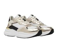 Crime London, Faith Fashion Leather Trainers, White, 4 UK