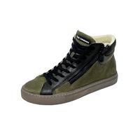 Crime London, Java, Mid Leather Sneakers Shoes, Fashion Fashion, Green Black, 9 UK