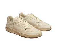 Crime London, Timeless Low Top Leather Fashion Sneaker, White Soft Pink, 6 UK