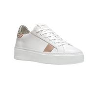Crime London, Weightless Low Top Leather Sneaker Shoes Fashion, White Silver, 7 UK