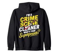 Crime Scene Cleaner Funny Cleanup Tech Zip Hoodie
