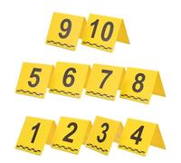 Crime Scene Evidence Marker Tents, Plastic Yellow Number Labels