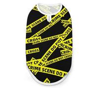 Crime Scene Fashion Dog Shirt Clothes Breathable Sleeveless Pet Tank Top for Small Medium Large Pets