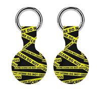 Crime Scene Funny Protective Case Compatible with Airtag GPS Tag Tracker Cover for Pet Luggage Key