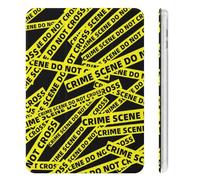 Crime Scene Funny Tablet Cases Compatible with iPad Mini Series Pen Holder Clear Shockproof Protective Cover