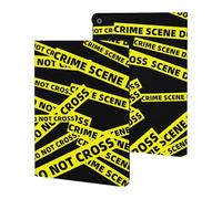 Crime Scene Funny Tablet Cases Multi-Viewing Angels Trifold Stand Case Compatible with iPad Series