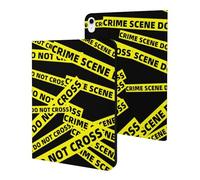 Crime Scene Funny Tablet Cases Multi-Viewing Angels Trifold Stand Case Compatible with iPad Series