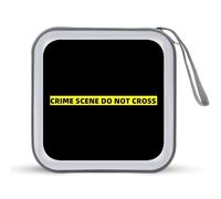 Crime Scene Portable Zipper CD Case 40 Capacity DVD Collection Holder for Car Office Home Travel