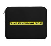 Crime Scene Printed Laptop Sleeve Case with Double Zipper Portable Computer Bag Protective Briefcase Handbag