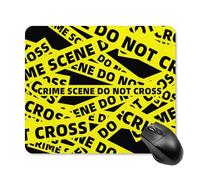 Crime Scene Printed Square Gaming Mouse Mat Soft Non-Slip Computer Game Mice Pad for Home Office Laptops