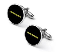 Crime Scene Round Classic Cufflinks Metal Cuff Links for Men Suit Shirts Accessories Anniversary Birthday Gift 2.0cm