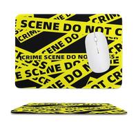 Crime Scene Soft Gaming Mouse Mat with Non-Slip Rubber Base Computer Game Mice Pad for Home Office Work