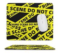 Crime Scene Soft Gaming Mouse Mat with Non-Slip Rubber Base Computer Game Mice Pad for Home Office Work