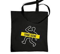 Crime Scene Tote Bag - Black One Size Tote Bag