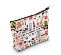 Crime Shows Lover Gift True Crime Fans Gift How My Smile Lit Up a Room Makeup Bag Murder Mystery Gift (Make Sure Bag EU)