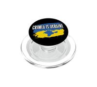 Crimea is Ukraine - UA Flag Map of Crimean Peninsula PopSockets PopGrip for MagSafe