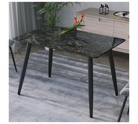URBNLIVING 120cm Width Square Shape Modern 4 Seater Ceramic Top Dining Table for Kitchen & Dining Room Stylish Furniture