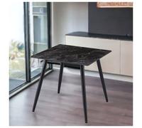 (Crimea Shinny) 80cm Modern 4 Seater Ceramic Square Shape Top Kitchen & Dining Room Table