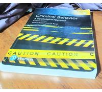 Criminal Behavior: A Psychological Approach, Global Edition