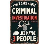 Criminal Investigation Metal Signaluminum Tin Sign Metal Accessories Poster Gift 12X8 Inch