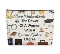Criminal Justice Lover Makeup Bags for Woman Criminal Justice Makeup Bag