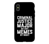 Criminal Justice Major By Day Memes By Night Law School Joke Case for iPhone X/XS