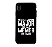 Criminal Justice Major By Day Memes Night Cop Police Student Case for iPhone XS Max