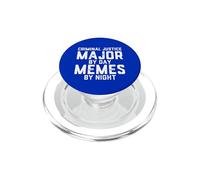 Criminal Justice Major By Day Memes Night Cop Police Student PopSockets PopGrip for MagSafe