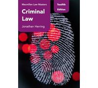 Criminal Law (Hart Law Masters)