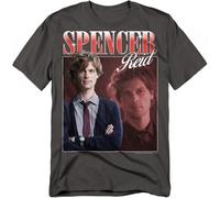 Criminal Minds Spencer Reid Bootleg Unisex T Shirt, Charcoal, X-Large
